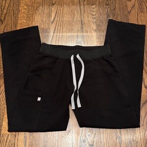 Figs Black scrub bottoms - Small, regular length